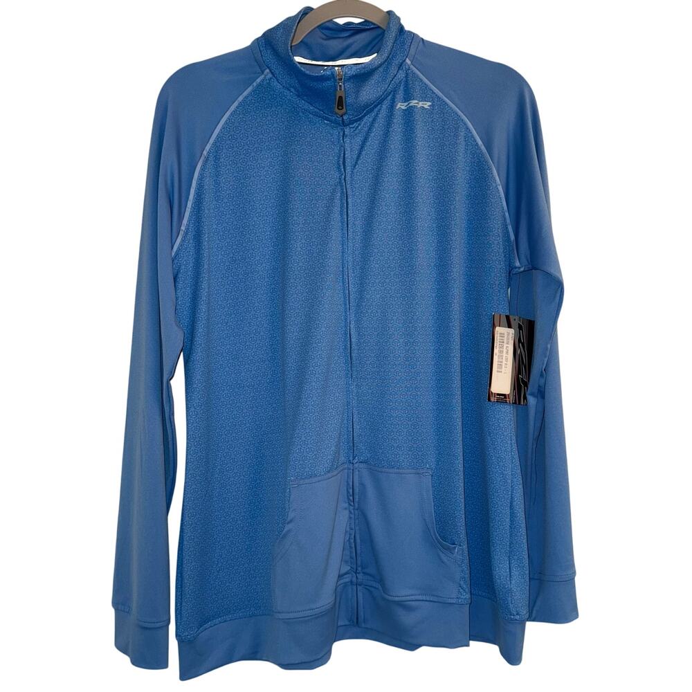 Polaris RZR Women's Alpine Loop Zip-Up Track Jacket Blue - size large